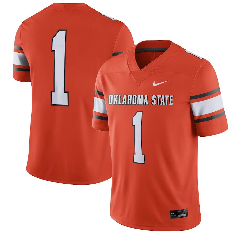 #1 Oklahoma State Cowboys Nike Game Jersey - Orange - UKASSNI