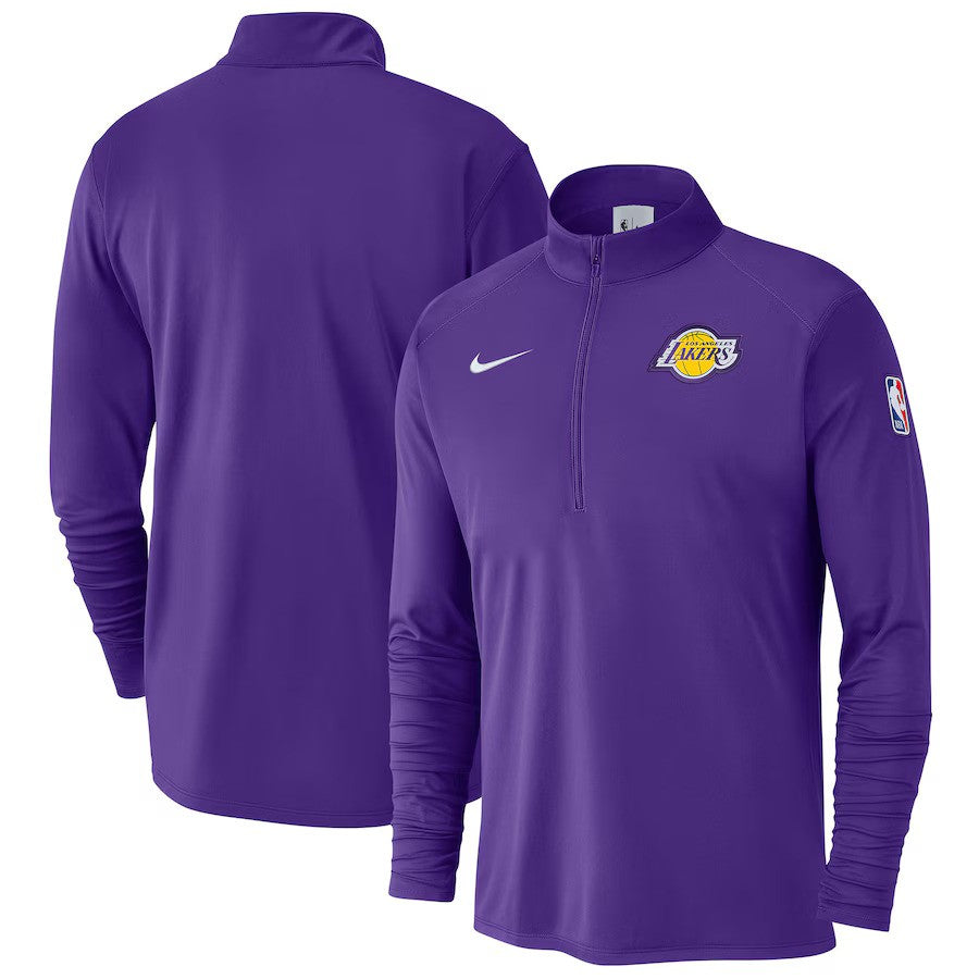 Los Angeles Lakers NBA Nike 2024-25 Courtside Performance Half-Zip Top – Purple (USA Stock) - UKASSNI