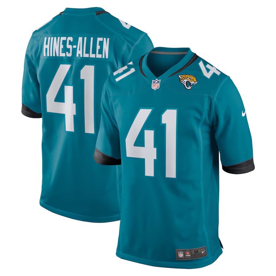 Josh Hines-Allen NFL Jacksonville Jaguars Nike Player Game Jersey – Teal (USA Stock) - UKASSNI
