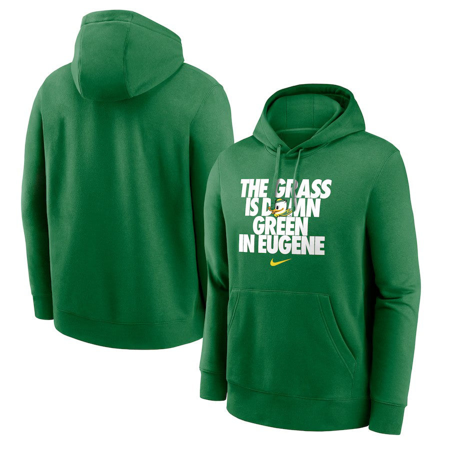 Oregon Ducks NCAA Nike Grass Is Green Club Fleece Pullover Hoodie – Green (USA Stock) - UKASSNI