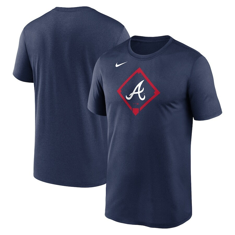 Atlanta Braves MLB Nike Icon Legend Performance T-Shirt - Navy - UKASSNI