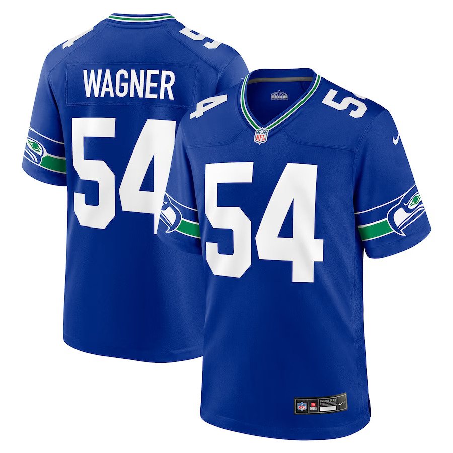 Seattle Seahawks NFL UK Bobby Wagner Nike Throwback Player Game Jersey - Royal - UKASSNI