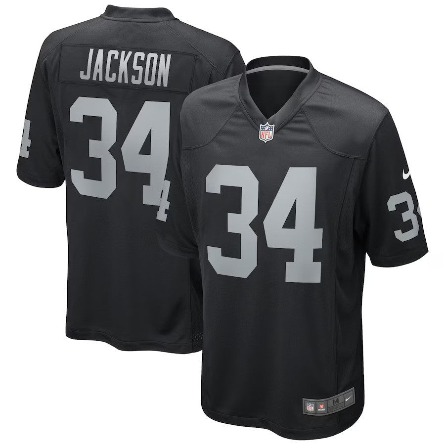 Bo Jackson NFL Las Vegas Raiders Nike Game Retired Player Jersey – Black (USA Stock) - UKASSNI