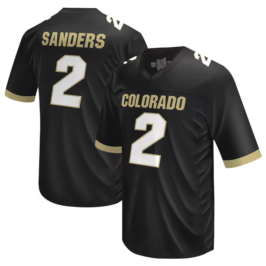 Shedeur Sanders Colorado Buffaloes Original Retro Brand NIL Football Player Jersey – Black - UKASSNI