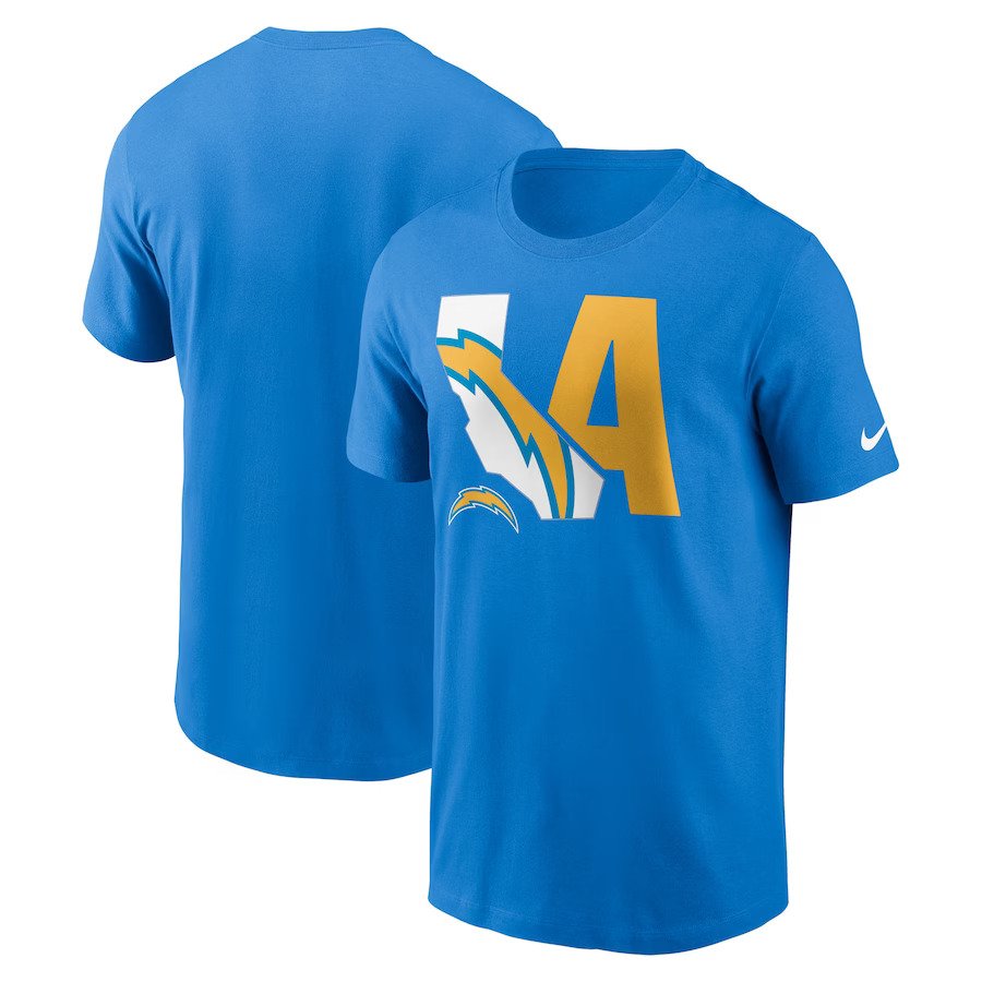 Los Angeles Chargers Nike Local Essential T-Shirt - Powder Blue - UKASSNI