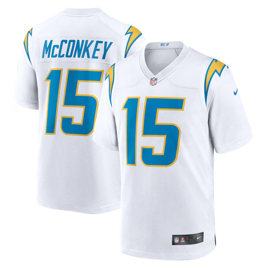 Ladd McConkey NFL Los Angeles Chargers Nike Game Jersey – White (USA Stock) - UKASSNI