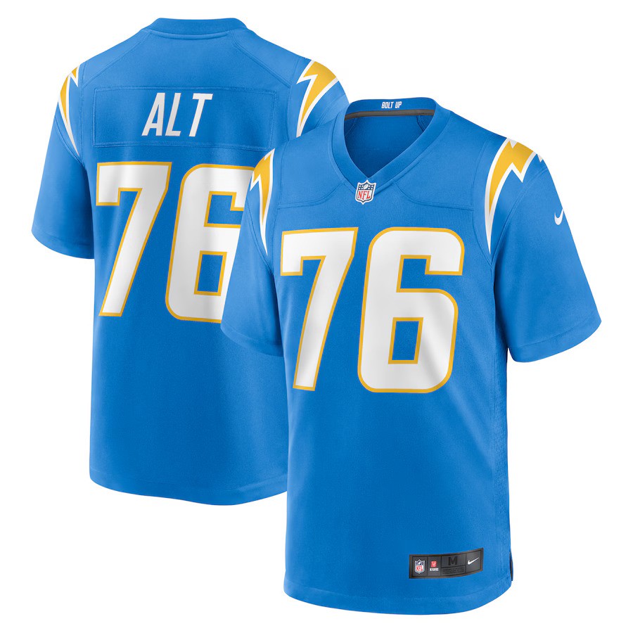 Joe Alt NFL Los Angeles Chargers Nike Player Game Jersey – Powder Blue (USA Stock) - UKASSNI