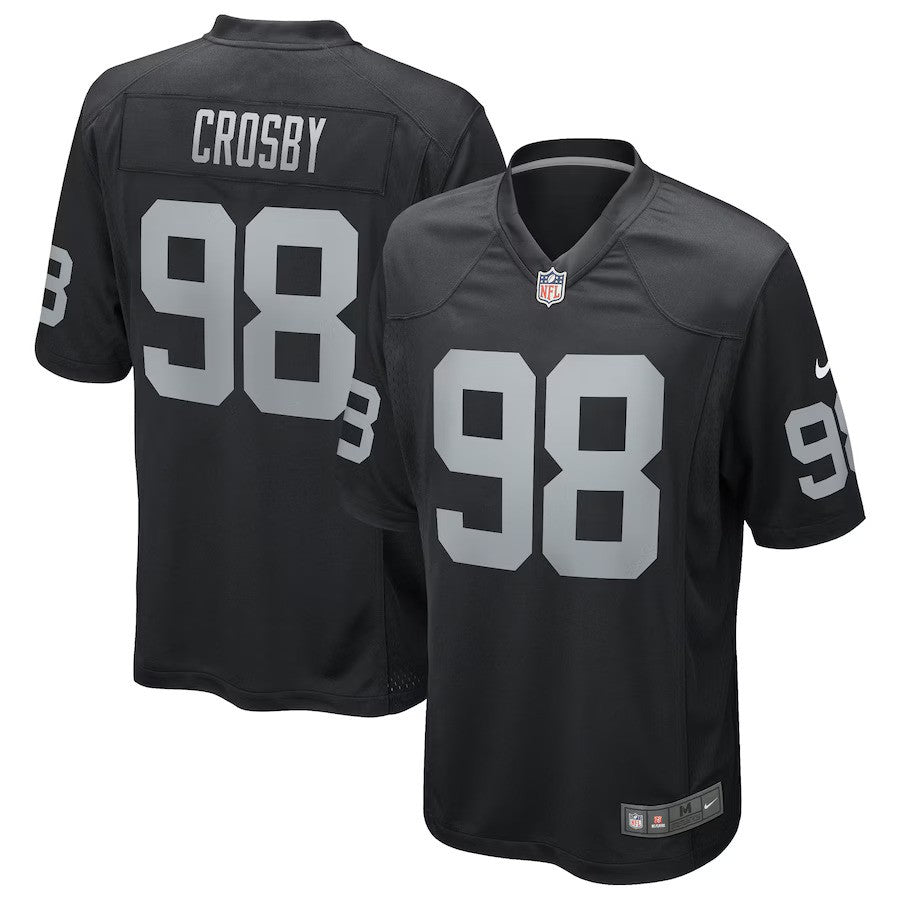 Maxx Crosby NFL Las Vegas Raiders Nike Game Jersey – Black (USA Stock) - UKASSNI