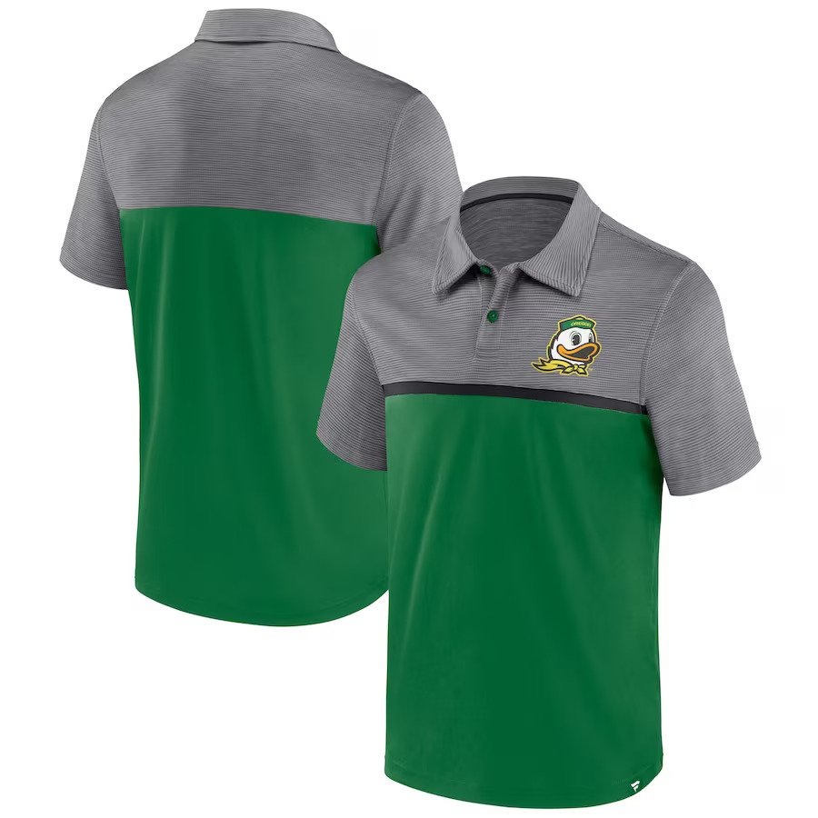 Oregon Ducks Fanatics Branded Polo - Green/Gray - UKASSNI