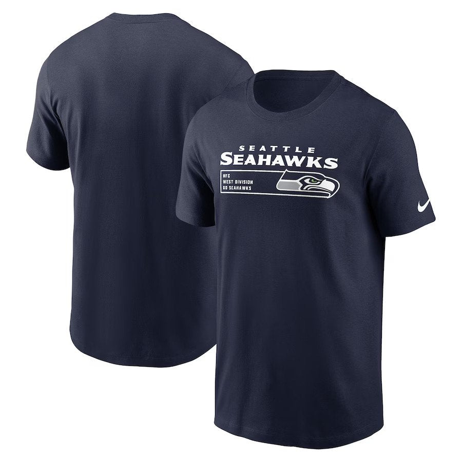 Seattle Seahawks NFL Nike Division Essential T-Shirt – College Navy (USA Stock) - UKASSNI