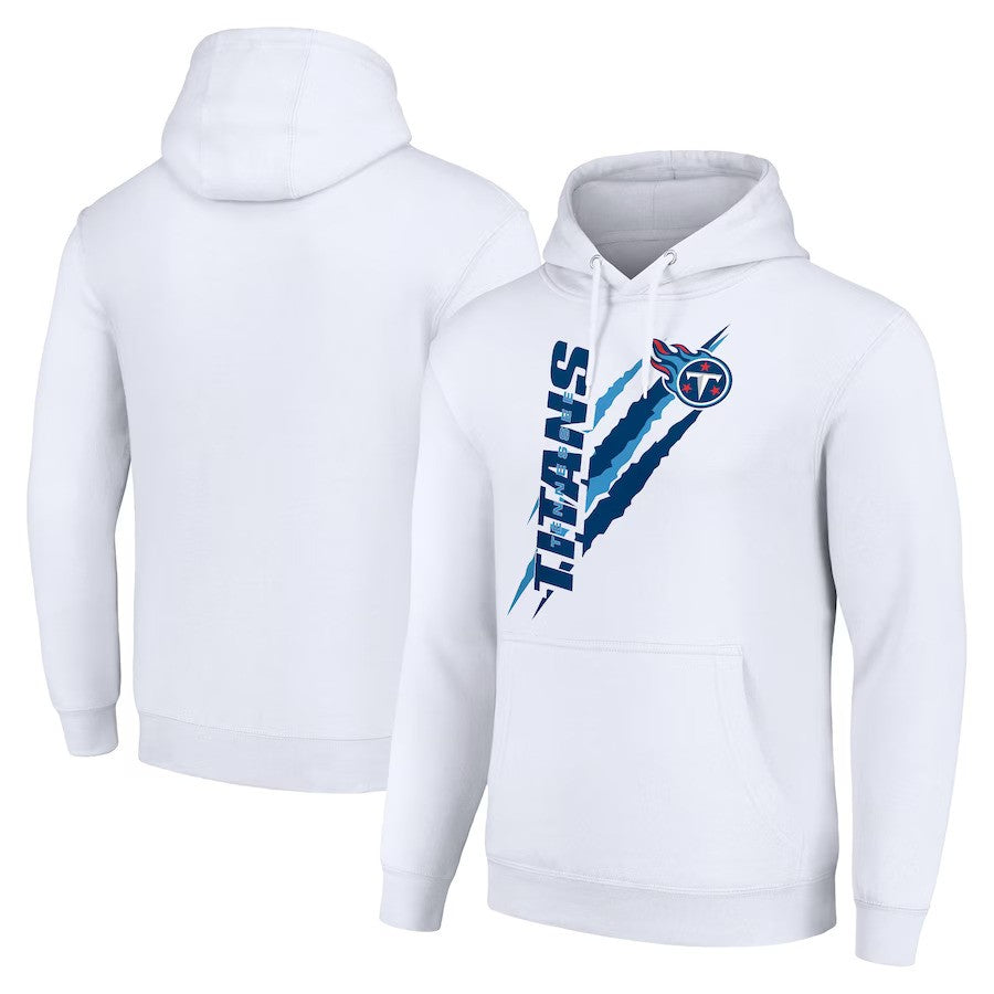 Tennessee Titans Starter Color Scratch Fleece Pullover Hoodie - White - UKASSNI