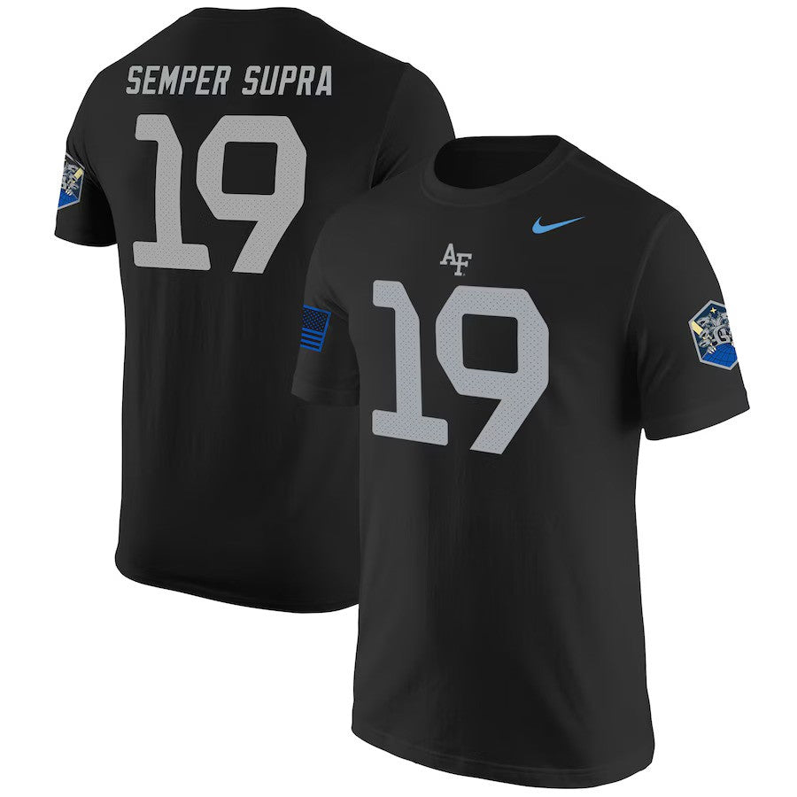 Air Force Falcons NCAA Nike Space Force Rivalry Replica Jersey T-Shirt – Black (USA Stock) - UKASSNI
