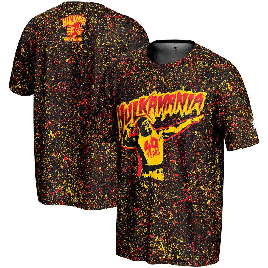 Hulk Hogan WWE ProSphere 40 Years Hulkamania T-Shirt – Black (USA Stock) - UKASSNI