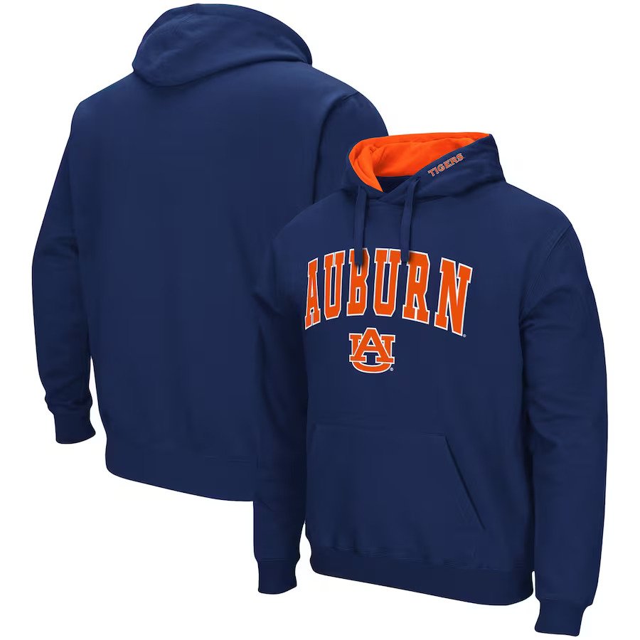 Auburn Tigers Colosseum Arch & Logo 3.0 Pullover Hoodie - Navy - UKASSNI