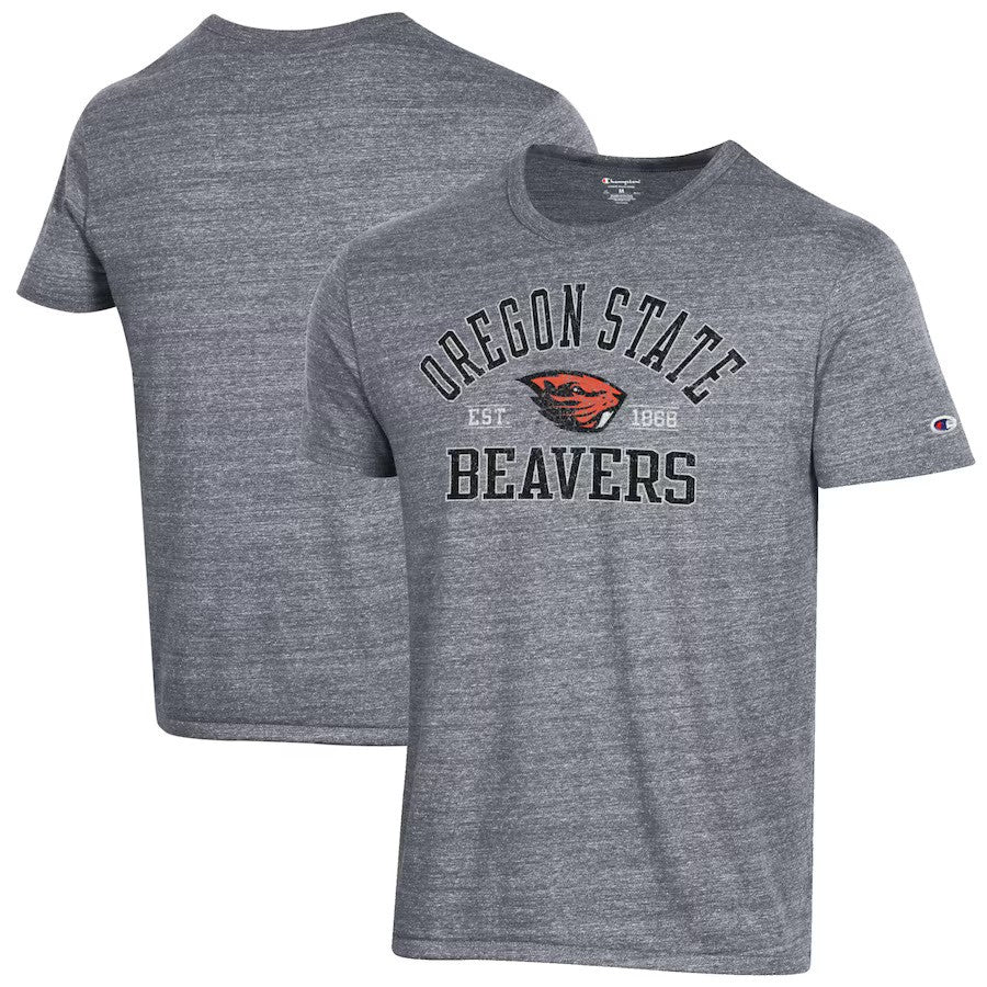 Oregon State Beavers Champion Ultimate Tri-Blend T-Shirt - Heathered Gray - UKASSNI