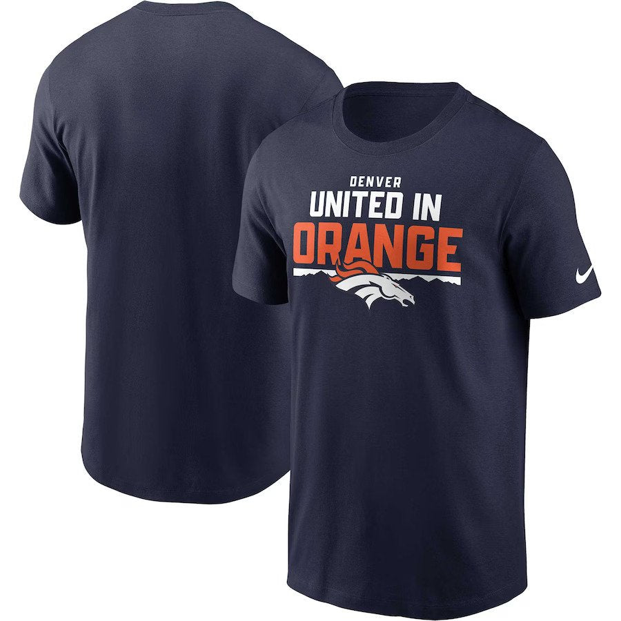 Denver Broncos Nike Local Essential T-Shirt - Navy - UKASSNI