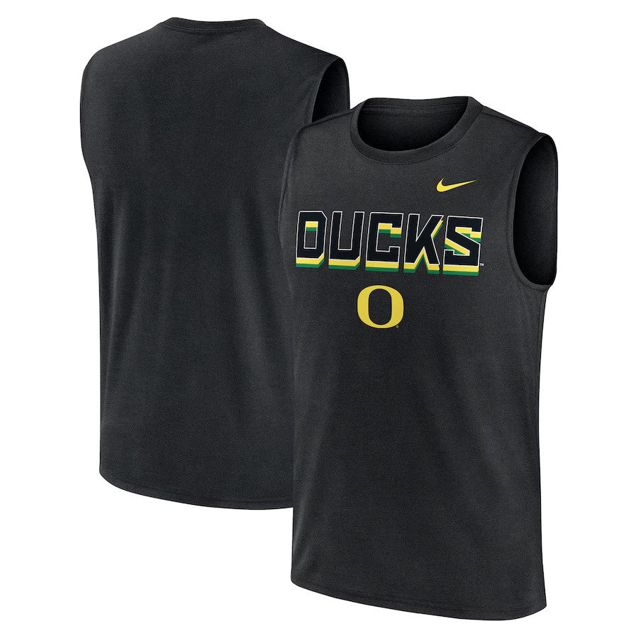 Oregon Ducks NCAA Nike Primetime Tricode Legend Performance Tank Top – Black (USA Stock) - UKASSNI