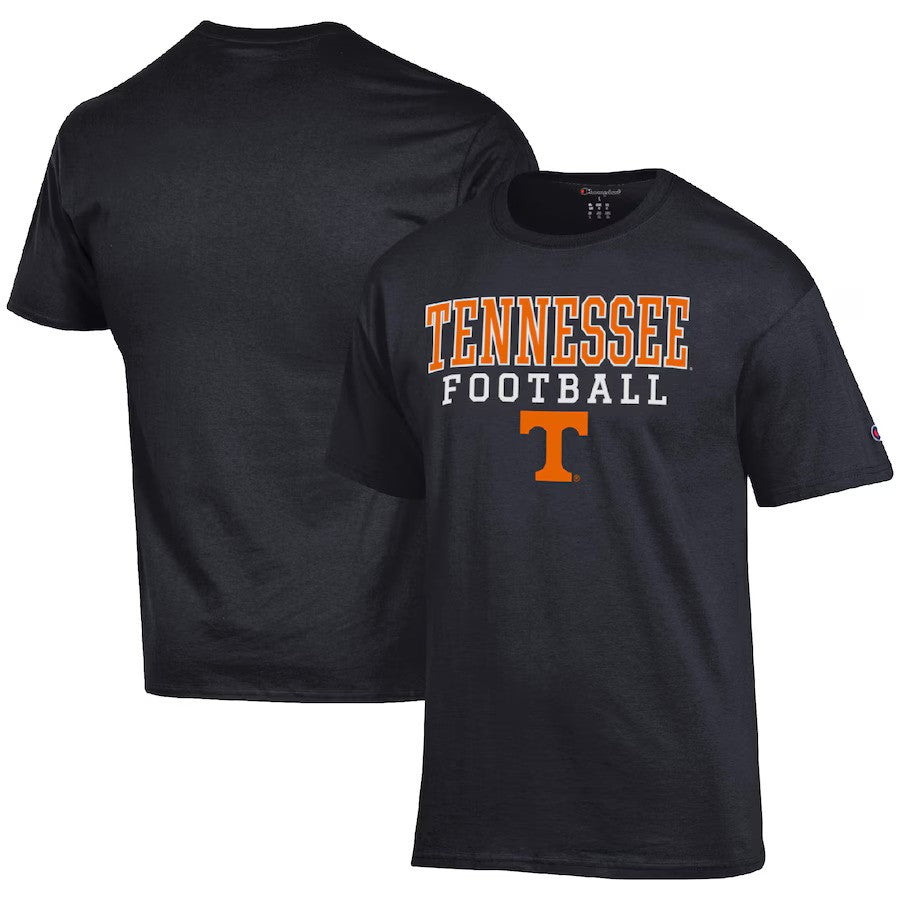 Tennessee Volunteers NCAA Champion Football Stack T-Shirt – Black (USA Stock) - UKASSNI