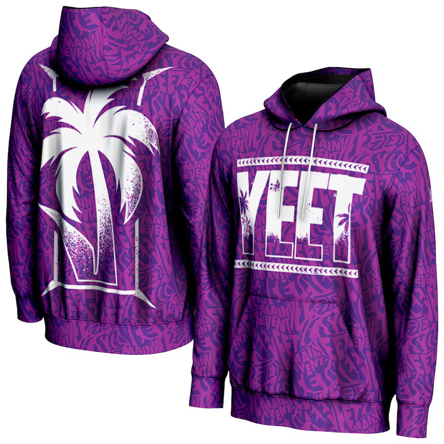 Jey Uso WWE ProSphere YEET Camo Pullover Hoodie – Purple (USA Stock) - UKASSNI
