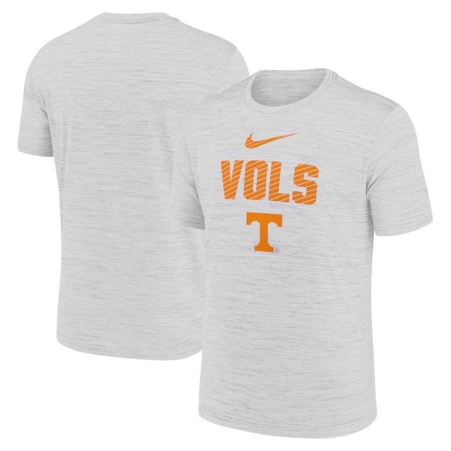 Tennessee Volunteers NCAA Nike Campus Slant Velocity Performance T-Shirt – White (USA Stock) - UKASSNI