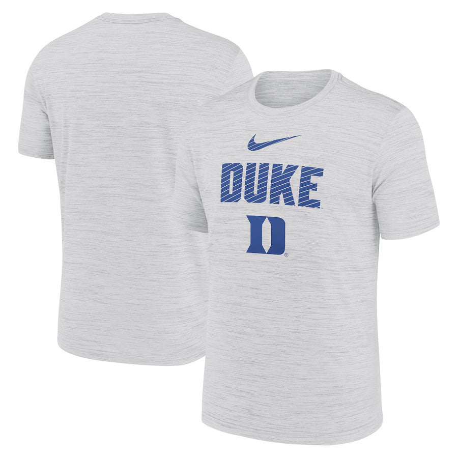 Duke Blue Devils NCAA Nike Campus Slant Velocity Performance T-Shirt - White - UKASSNI