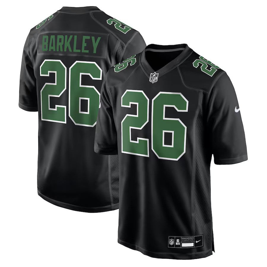 Saquon Barkley NFL Philadelphia Eagles Nike Fashion Game Jersey – Carbon Black/Kelly Green (USA Stock) - UKASSNI