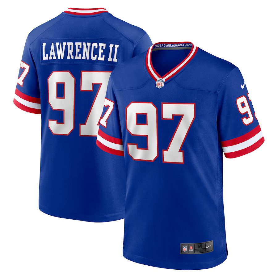 New York Giants Dexter Lawrence II Nike Game Player Jersey - Royal - Size 2XL - NFL UK American Football - UKASSNI