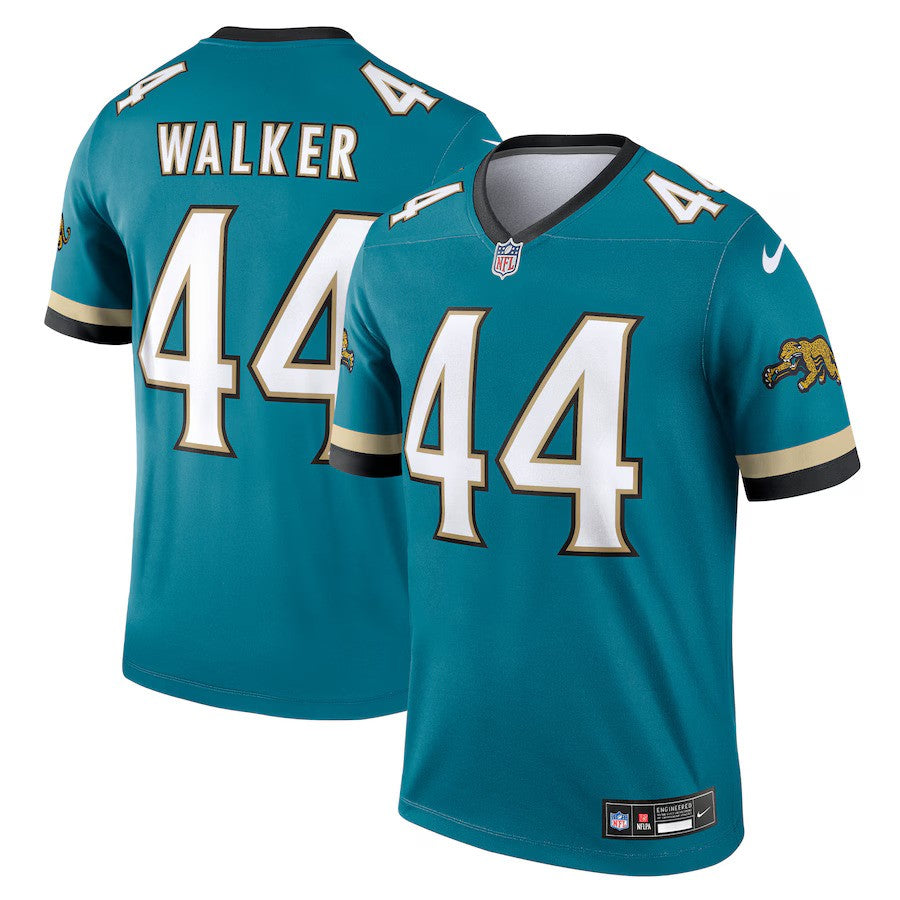 Travon Walker NFL Jacksonville Jaguars Nike Prowler Throwback Legend Jersey – Teal (USA Stock) - UKASSNI