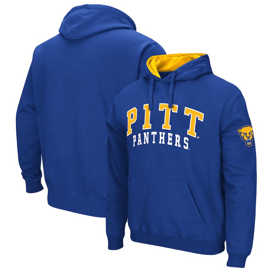 Pitt Panthers Colosseum Double Arch Pullover Hoodie - Royal - UKASSNI