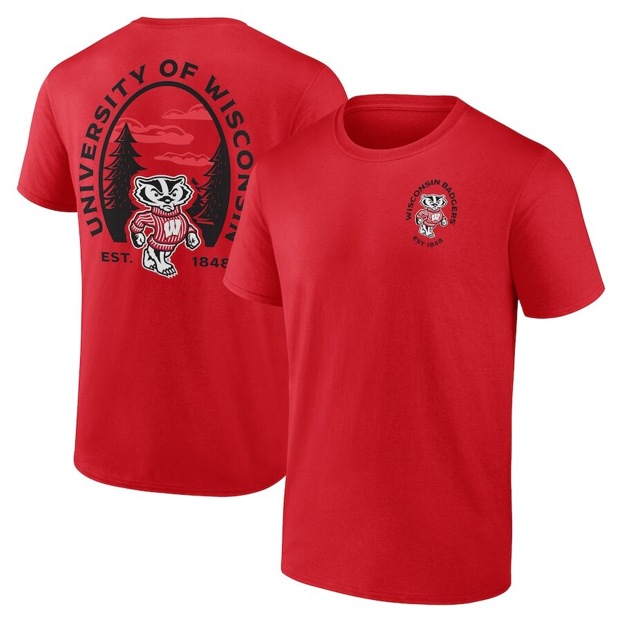 Wisconsin Badgers NCAA Regional Outdoors T-Shirt - Red (USA Stock) - UKASSNI
