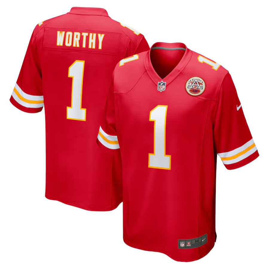 Xavier Worthy NFL Kansas City Chiefs Nike Game Player Jersey – Red (USA Stock) - UKASSNI