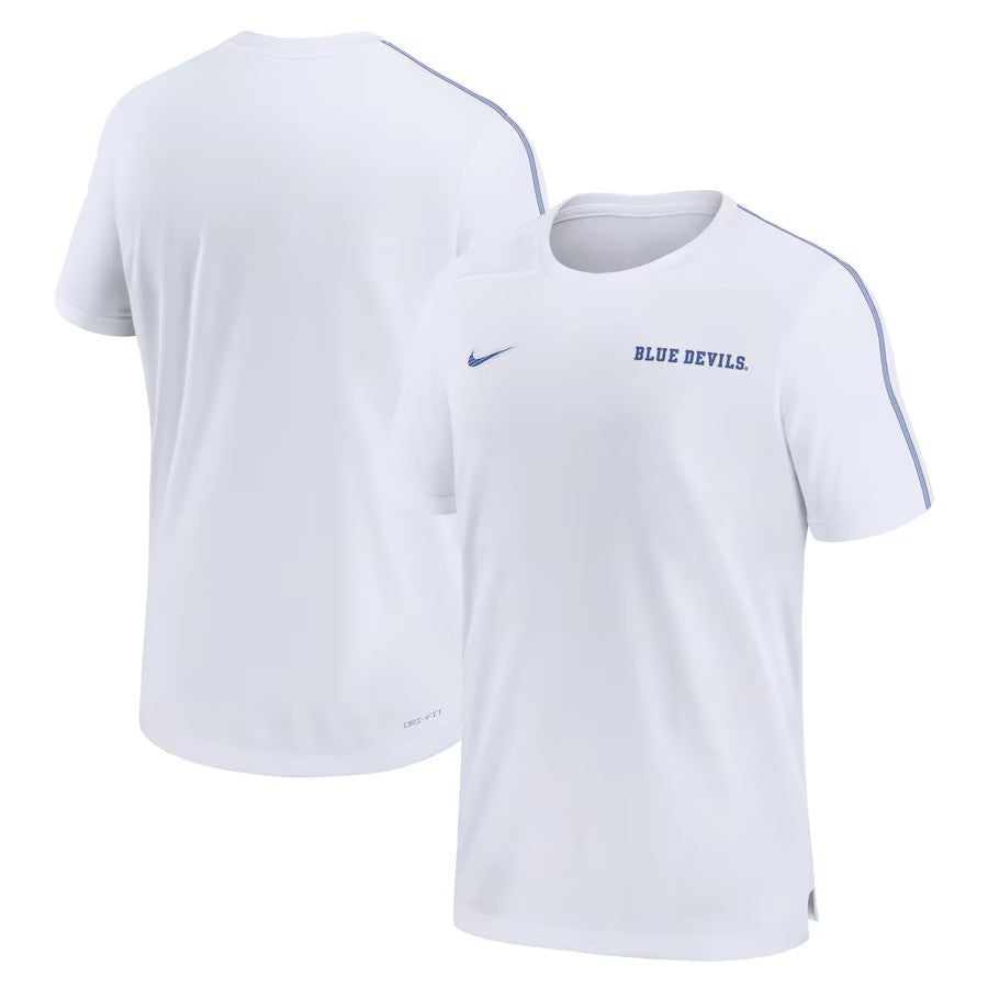 Duke Blue Devils Nike 2024 Sideline Coach Performance Top - White - UKASSNI