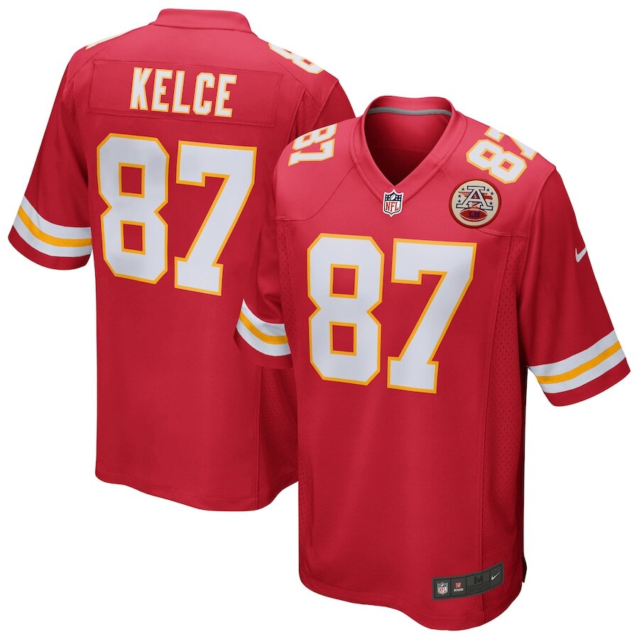 Travis Kelce NFL Kansas City Chiefs Nike Game Player Jersey – Red (USA Stock) - UKASSNI