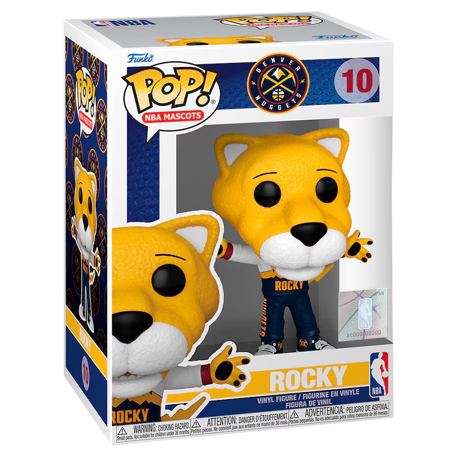 Denver Nuggets NBA Funko Pop! Rocky #10 Vinyl Figure (USA Stock) - UKASSNI