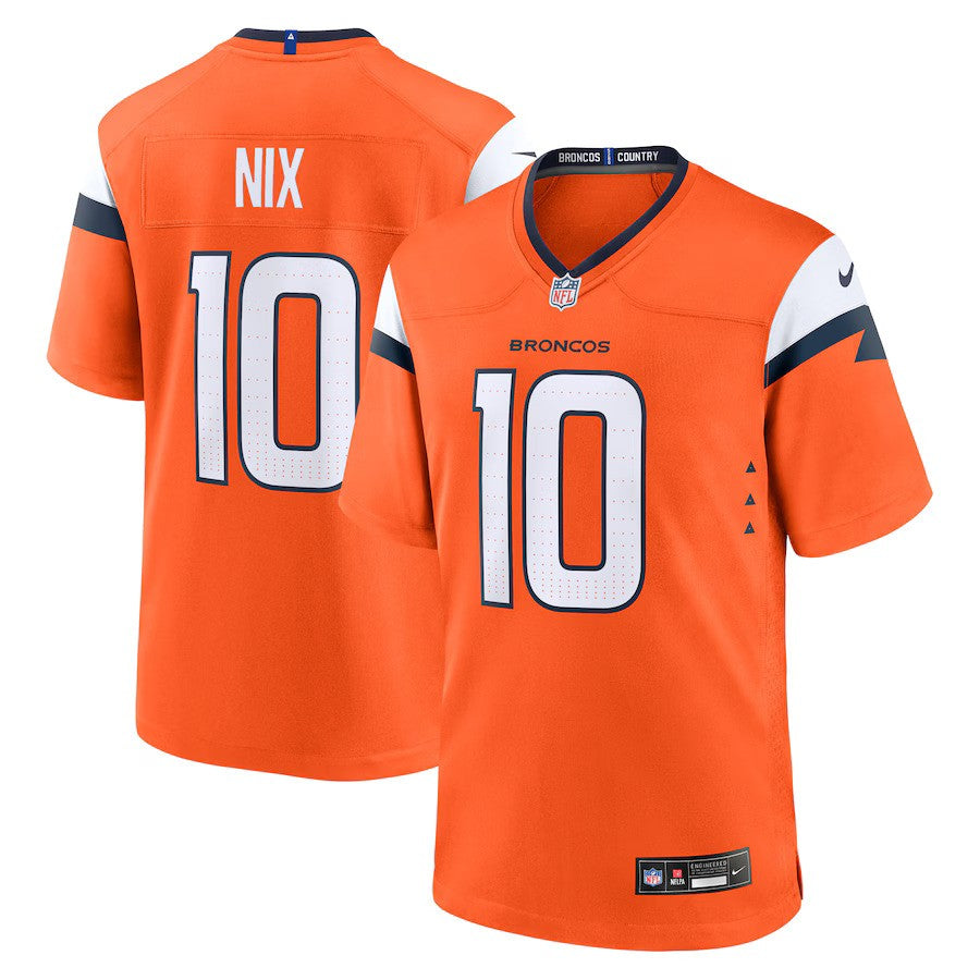 Bo Nix NFL Denver Broncos Nike Game Player Jersey – Orange (USA Stock) - UKASSNI