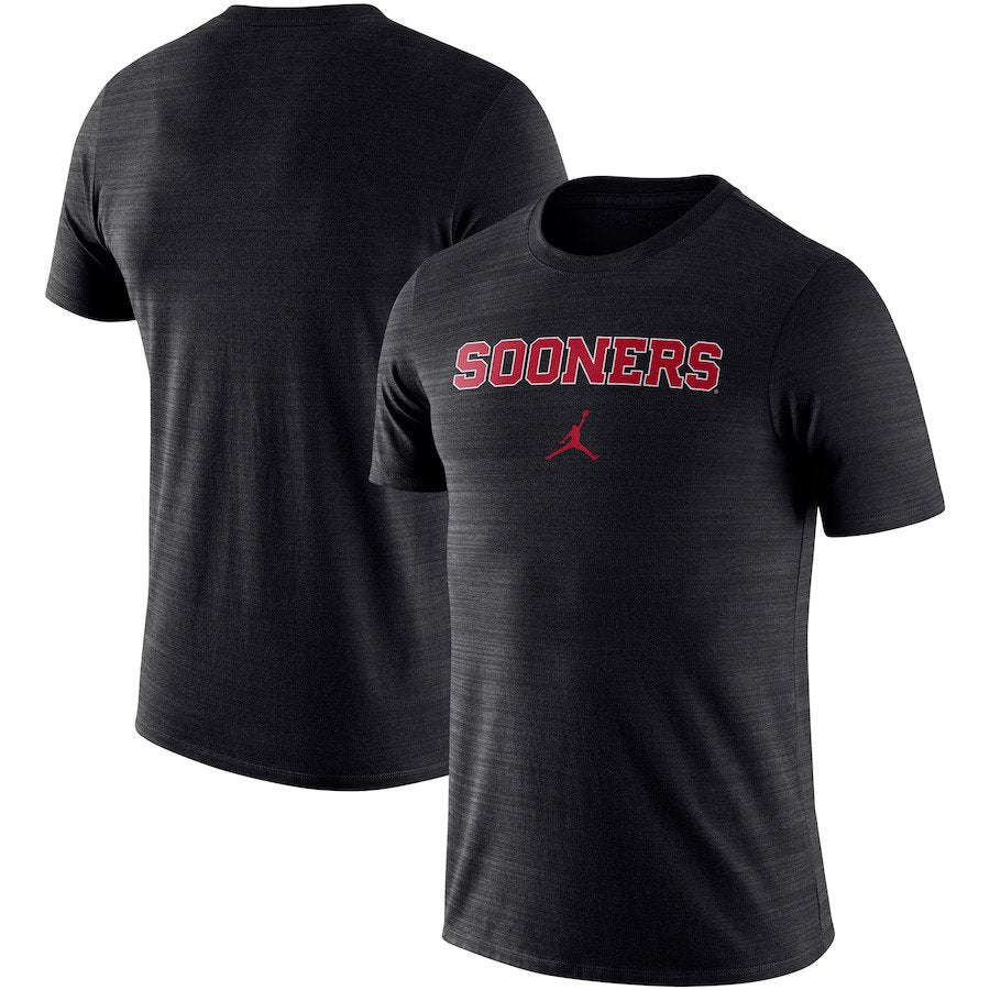 Oklahoma Sooners Jordan Brand Velocity Performance T-Shirt - Black - UKASSNI