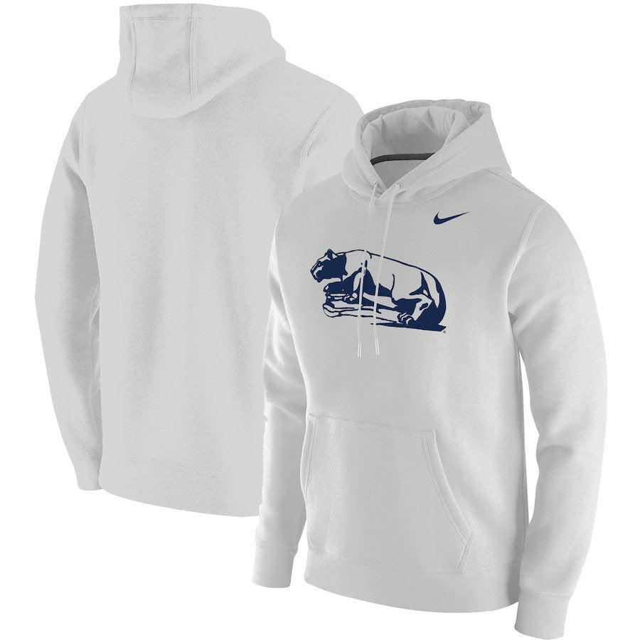 Penn State Nittany Lions Nike Vintage School Logo Pullover Hoodie - White - Large - American Football - UKASSNI