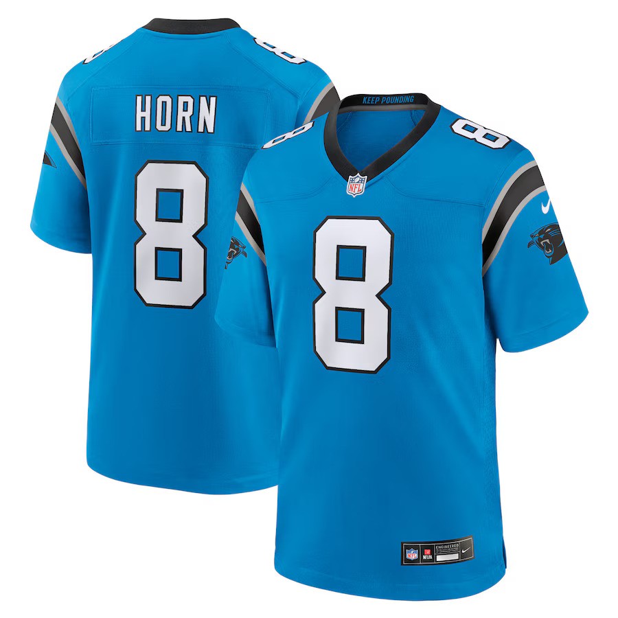 Jaycee Horn NFL Carolina Panthers Nike Alternate Game Jersey – Blue (USA Stock) - UKASSNI