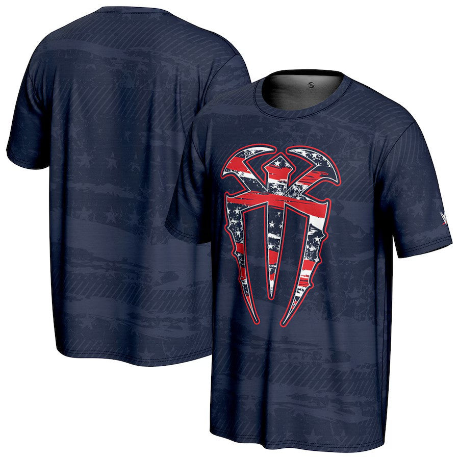 Roman Reigns ProSphere Americana T-Shirt – Navy (USA Stock) - UKASSNI