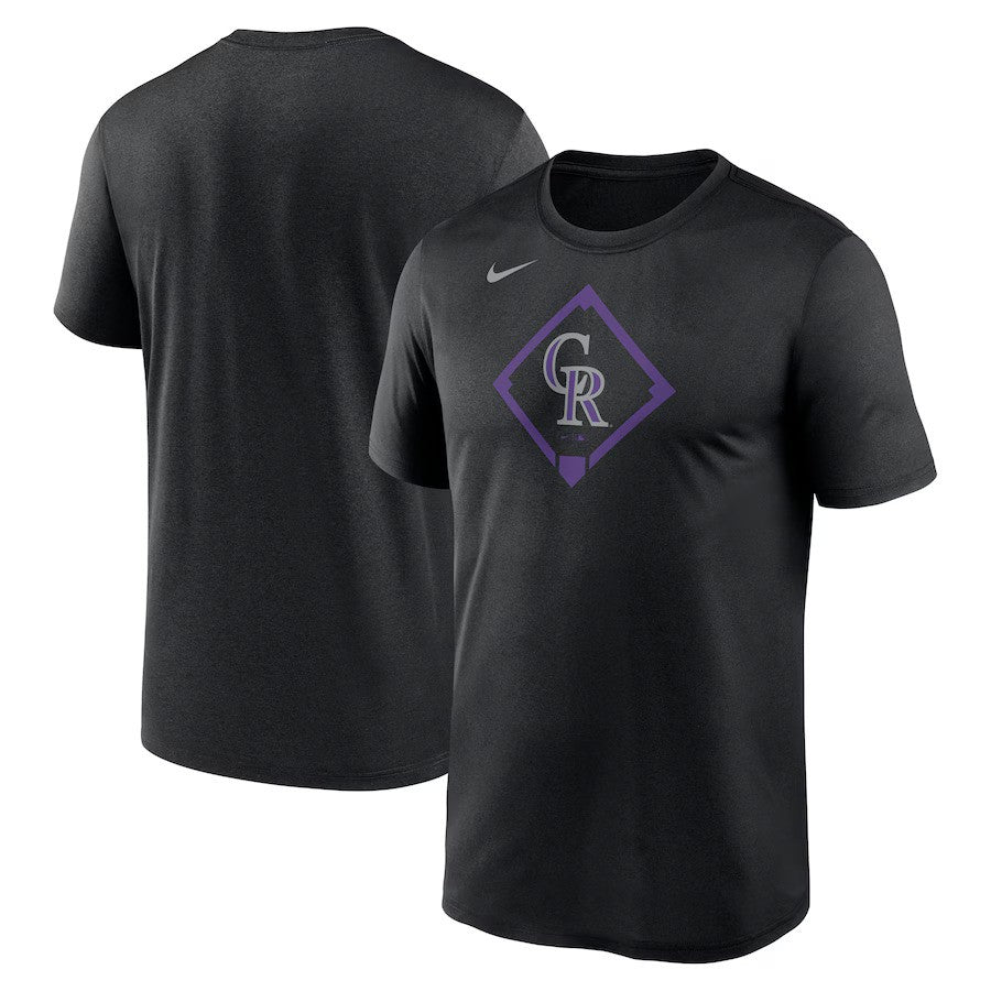 Colorado Rockies MLB Nike Icon Legend Performance T-Shirt - Black - UKASSNI