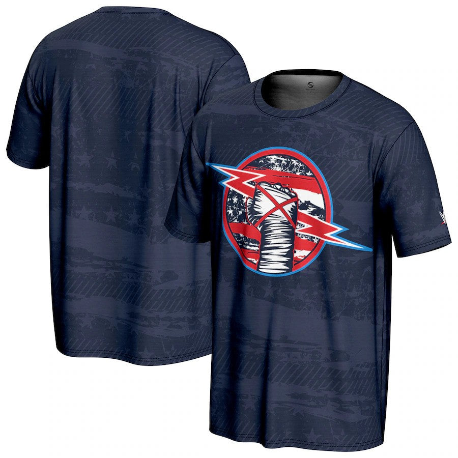 CM Punk ProSphere Americana T-Shirt – Navy (USA Stock) - UKASSNI