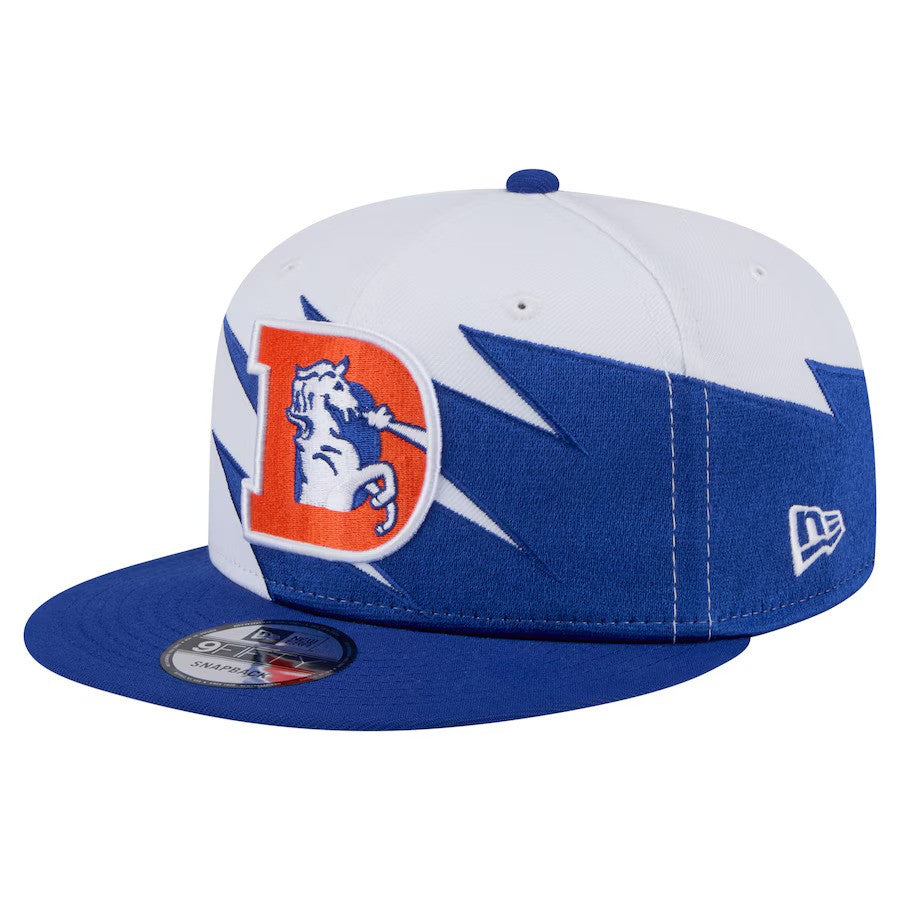 Denver Broncos NFL New Era Throwback Jagged 9FiFTY Snapback Hat - Royal - UKASSNI