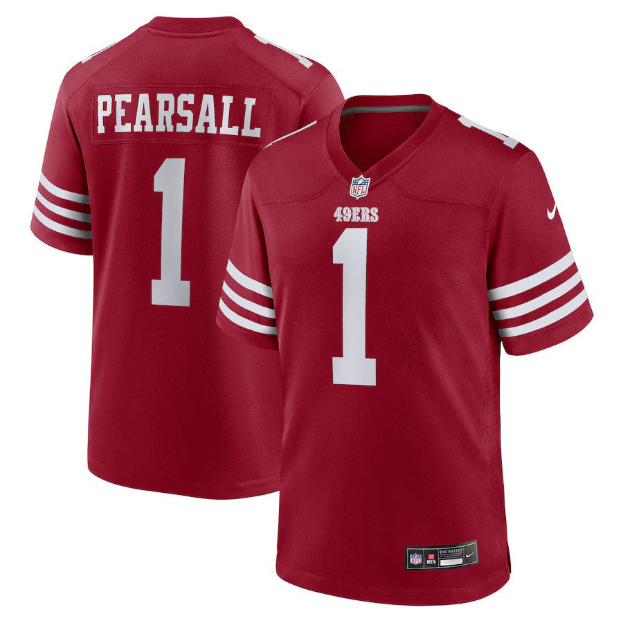 Ricky Pearsall NFL San Francisco 49ers Nike Team Game Jersey – Scarlet (USA Stock) - UKASSNI