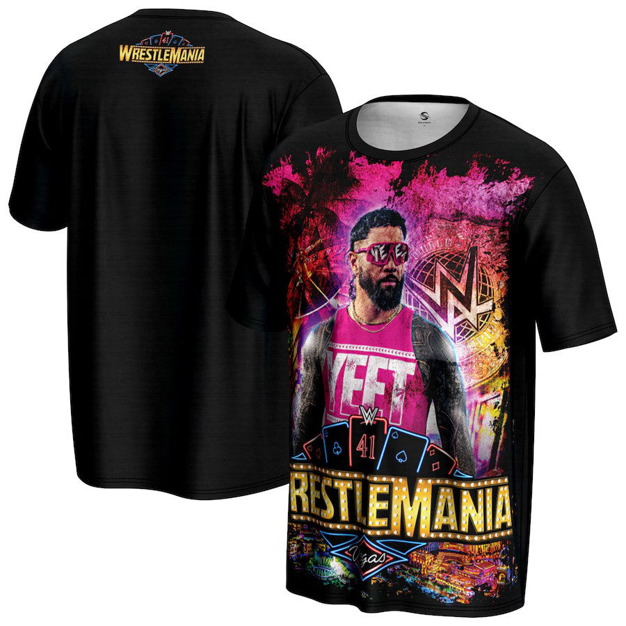 Jey Uso WWE ProSphere WrestleMania 41 YeetMania T-Shirt – Black (USA Stock) - UKASSNI