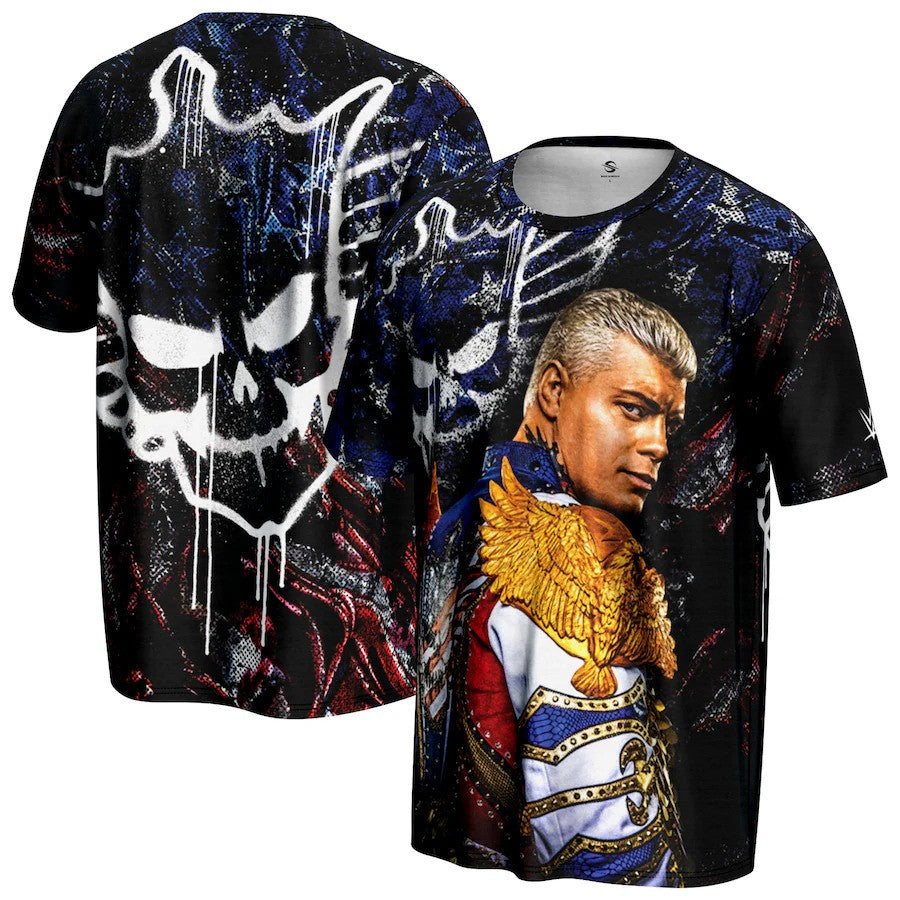 Cody Rhodes WWE ProSphere Adrenaline T-Shirt – Black (USA Stock) - UKASSNI