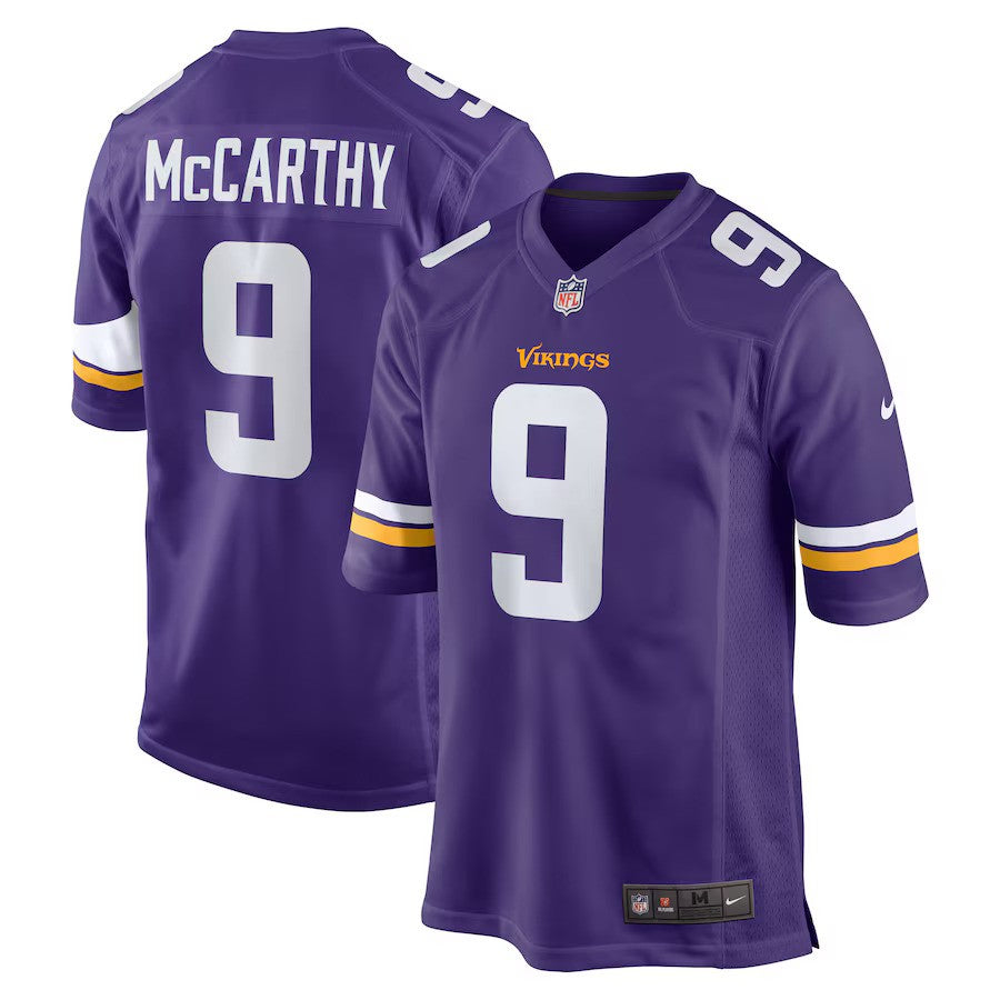 J.J. McCarthy NFL Minnesota Vikings Nike Player Game Jersey – Purple (USA Stock) - UKASSNI