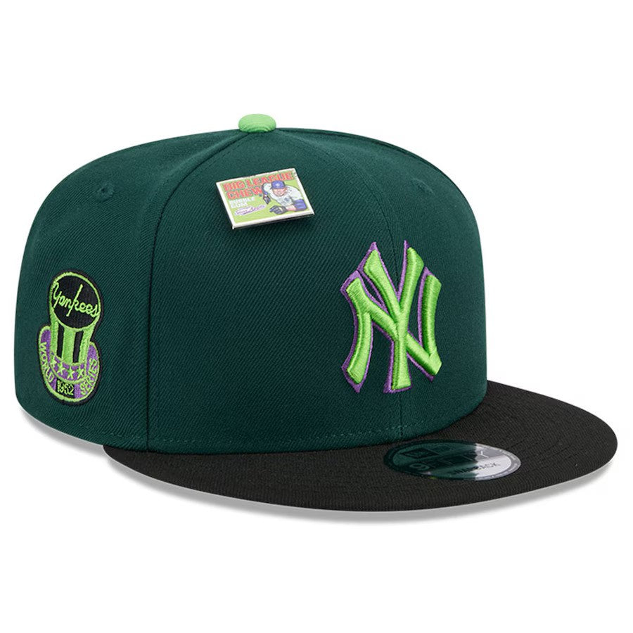 New York Yankees New Era Sour Apple Big League Chew Flavor Pack 9FIFTY Snapback Hat - Green/ Black - UKASSNI