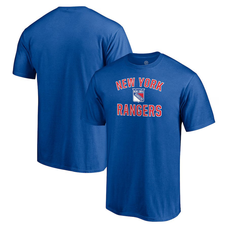New York Rangers NHL UK Medium Fanatics Branded Team Victory Arch T-Shirt - UKASSNI