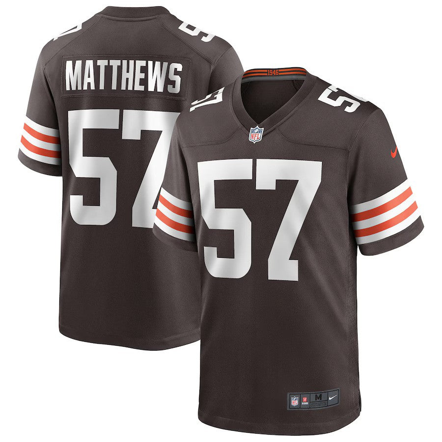 Clay Matthews NFL Cleveland Browns Nike Game Retired Player Jersey – Brown (USA Stock) - UKASSNI