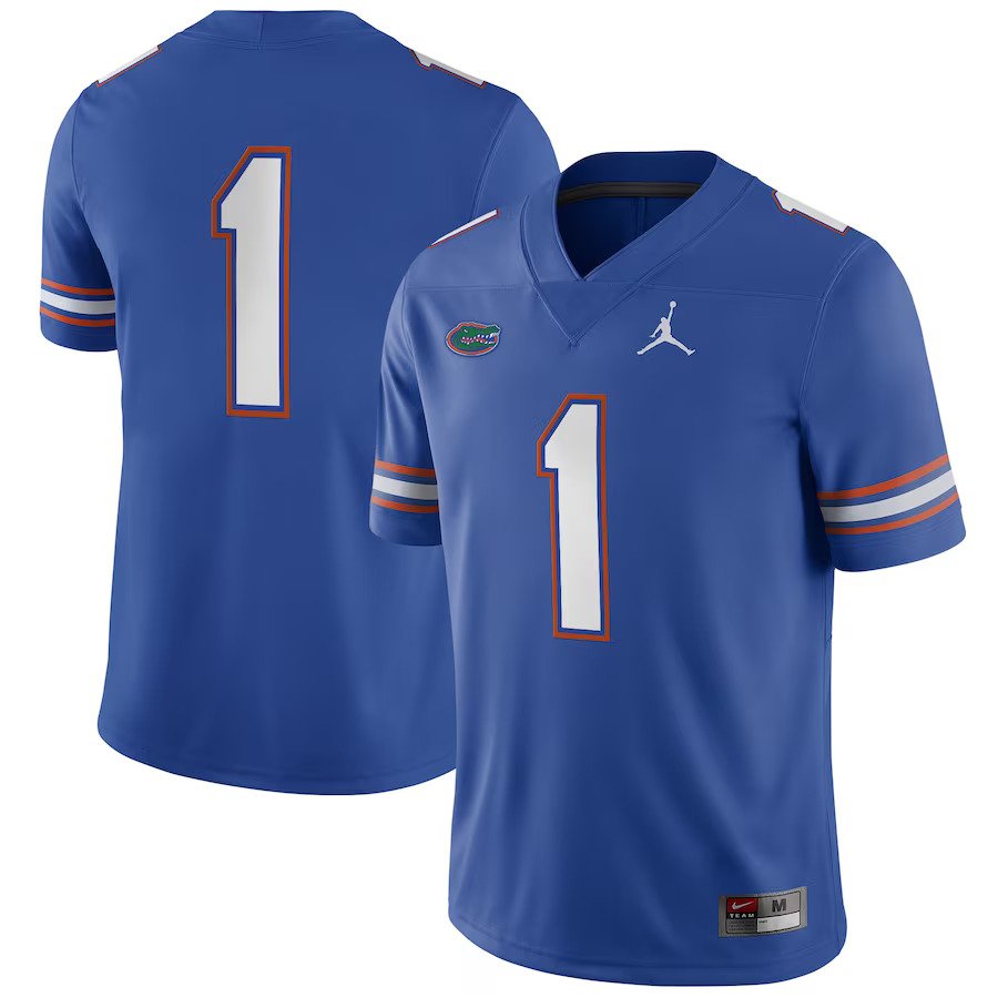 #1 Florida Gators Jordan Brand Game Jersey - Royal - UKASSNI